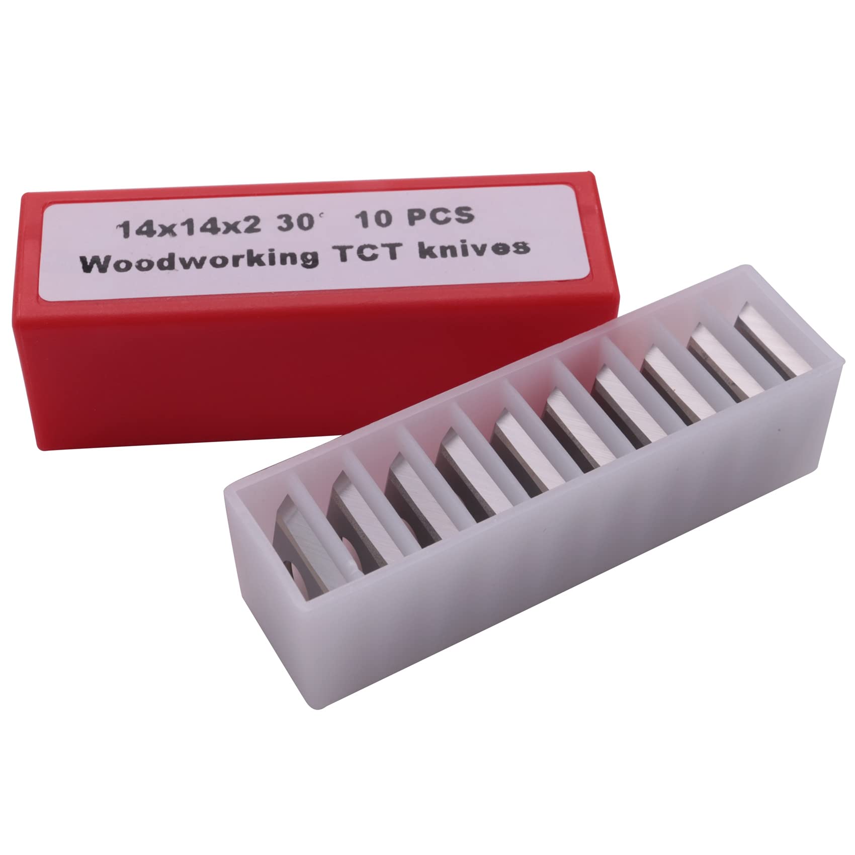 Plomevry 10Pcs Wood Turning Carbide Insert Blades Milling 30 Degree Lathe Chisel Replacement Blade 14X14X2mm