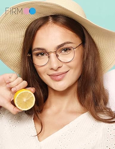 Miniatura 2 de Firmoo Lentes de lectura redondos con bloqueo de luz azul de 1.25 pulgadas para mujer, lentes de lectura de computadora antirreflejosUV400fatiga