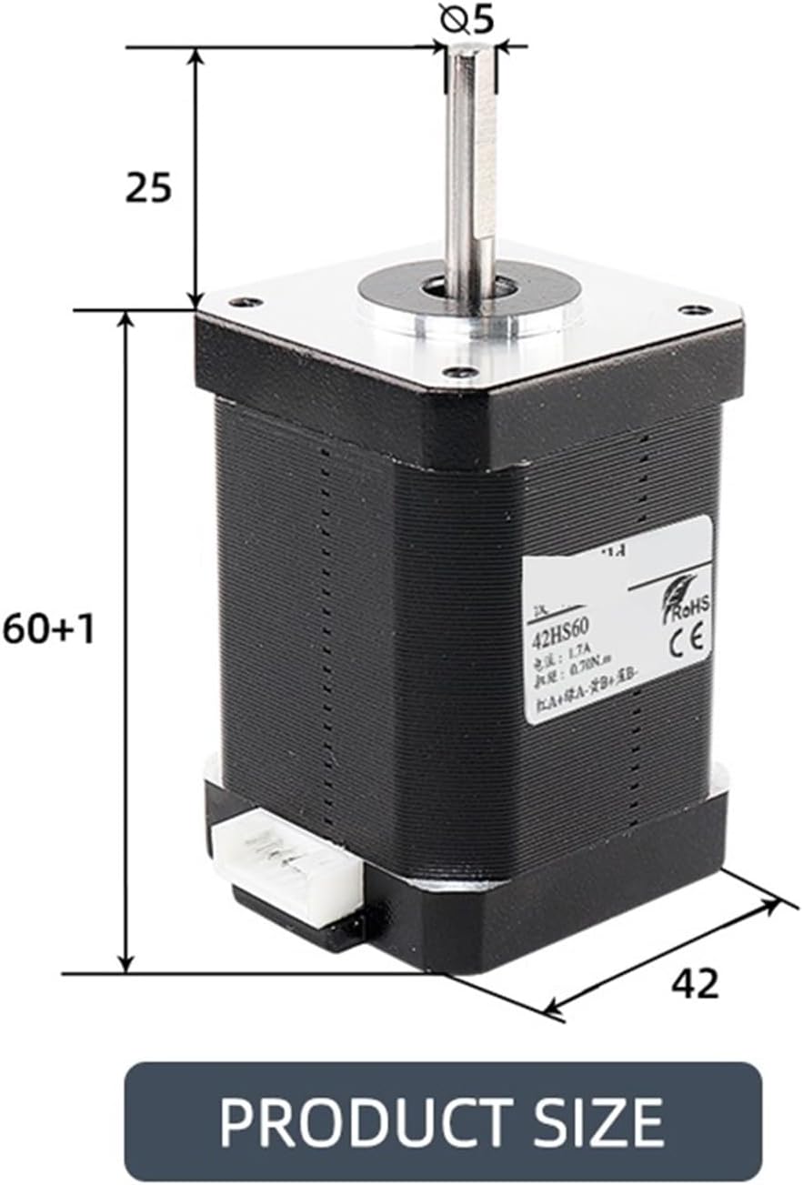 1pcs Stepper Motor 60mm 70N.cm 4-Lead Nema17 Step Motor 12V 1.7A(17HS6401S x 3PCS)