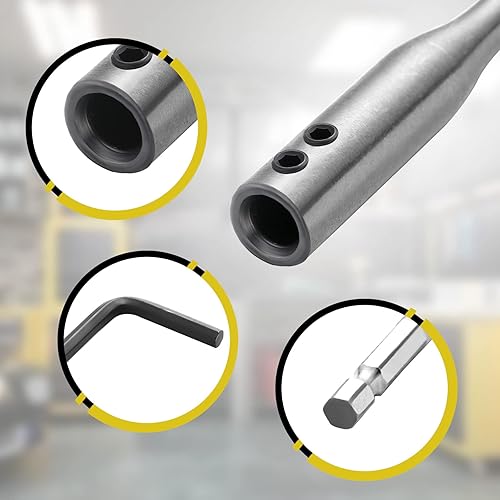 Miniatura 7 de Extensión de brocas de 12 pulgadas, juego de brocas de madera de acero de alto carbono, extensor de brocas de extensión con llave inglesa,