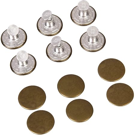 Amazon ノーブランド品 手芸用 mm スムース ジーンズ タックボタン ジーンズボタン 12個セット 2色選べる 茶色 ボタン 通販