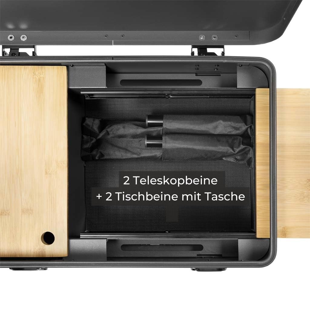 LAYZEE Box JUNIOR, mobile da cucina per veicoli/campeggi/balconi/terrazze/Eurobox dimensioni 60 x 40 x 27 cm (lunghezza x larghezza x altezza), kitchenbox/cucina da campeggio 10 kg in alluminio