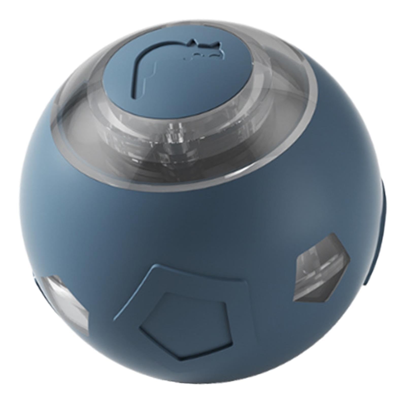 Colcolo Automatisches Katzenballspielzeug, intelligentes bewegliches, wiederaufladbares elektrisches Rollspielzeug, Katzen-Neckball für Park, Hellgraublau