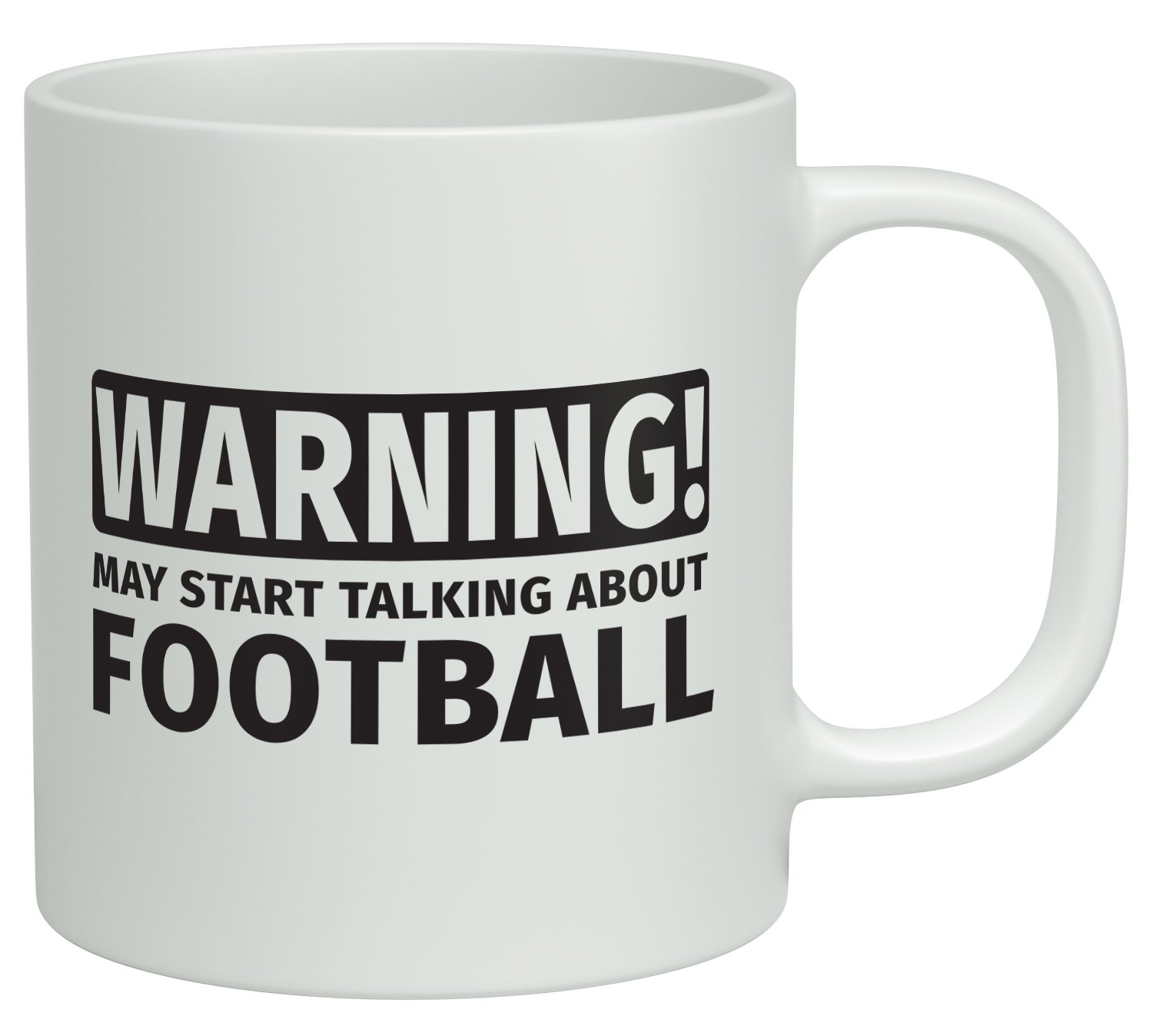 Shopagift White Warning May Start Talking About Football 10Oz Novelty Gift Mug Cup