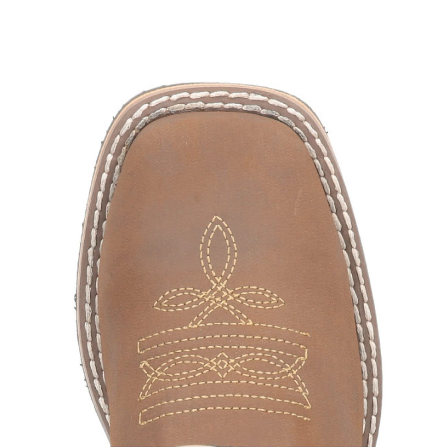 Smoky Mountain Youth Blaze Stitched Design Rubber Sole Square Toe Brown/Black Western Cowboy Boot