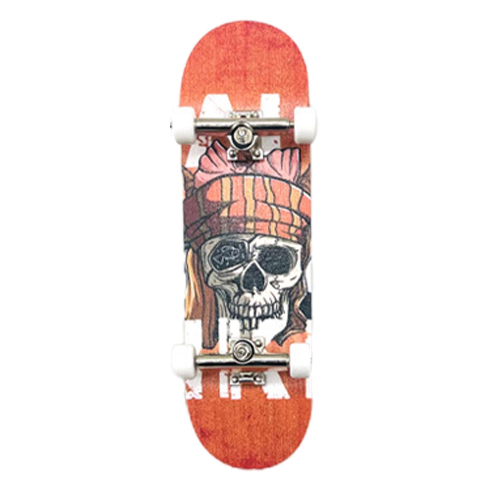 Générique Mini Skateboard con dita - Skateboard con dita Giocattoli | Ruota con cuscinetto per guida in legno | Mini giocattoli da skateboard in legno, regali per feste, regali di compleanno creativi