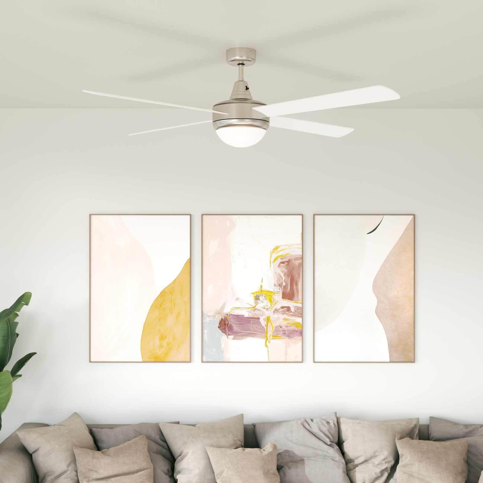 Genérico Ventilador de Techo con Luz y Control Remoto Ø 130 cm,Casa y jardín,Electrodomésticos,Control del Clima,Ventiladores,Ventiladores de Techo,7.265 kg-42035647