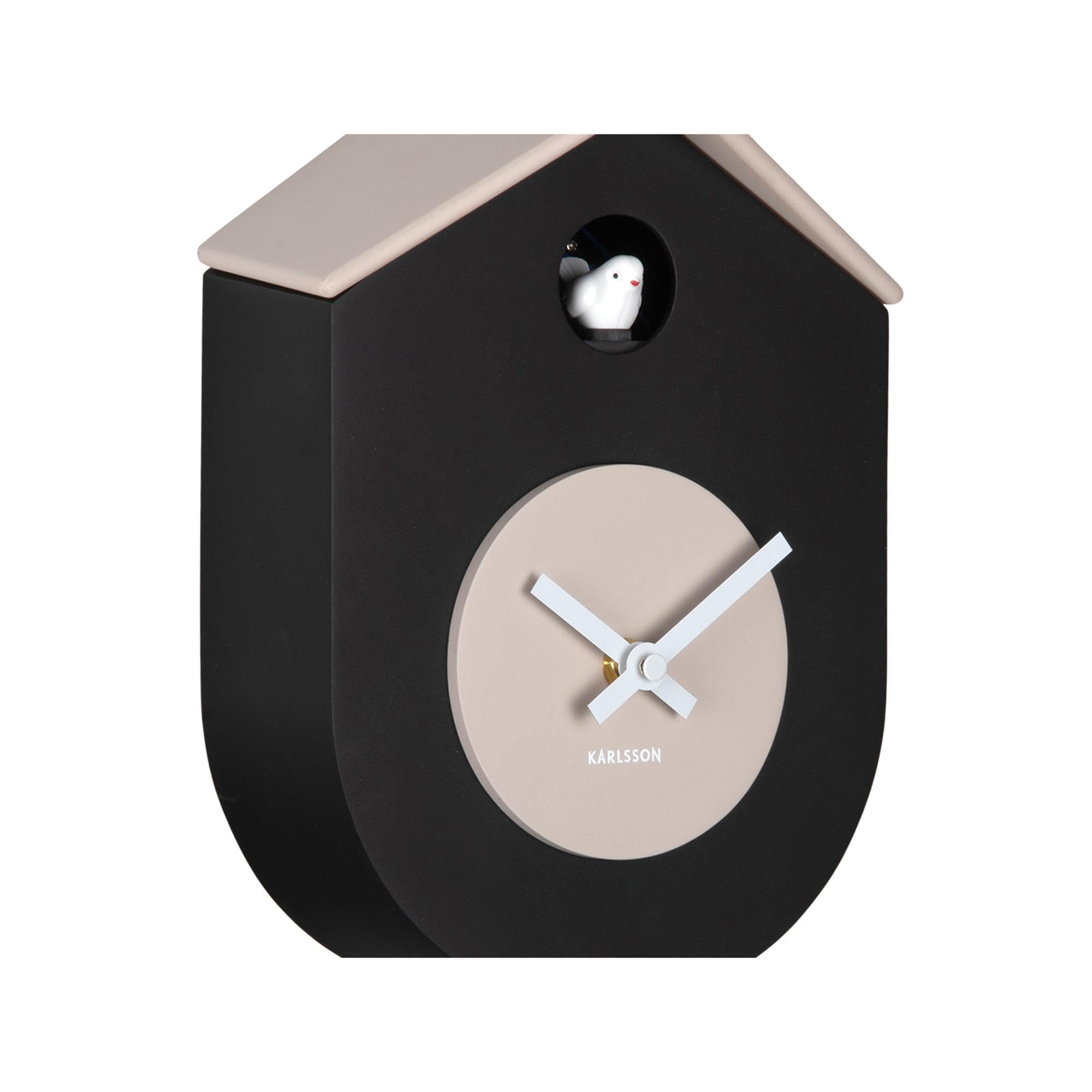 Karlsson Wanduhr Grato Cuckoo - Warmes Grau - 9.2x17.5x33.2cm | Rechteck - skandinavisch - Thermoplast - Wanduhr Modern Wohnzimmer - Wanduhren - Kuckucksuhr