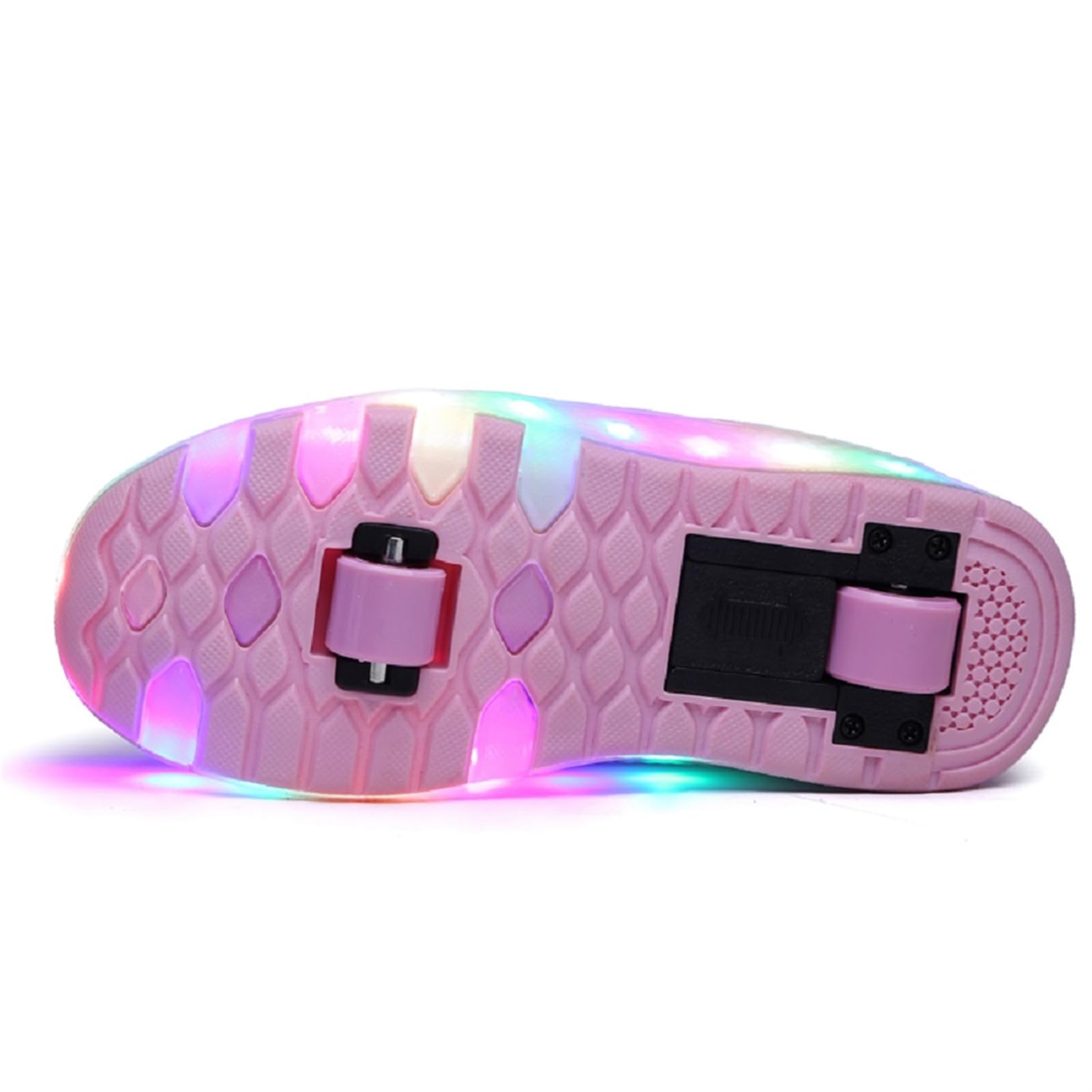 Garçon et Fille LED Lumières Clignotante Patins à roulettes Unique Double Rétractables Roues Rechargeables Skateboarding Shoes Outdoor Sports Gymnastique Sneakers Halloween Noël Cadeaux