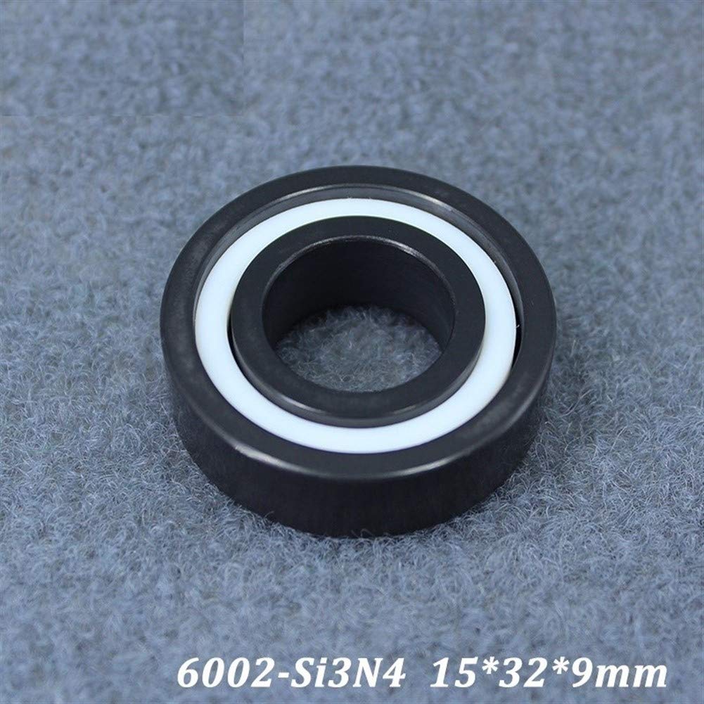 Rodamiento de bolas de cerámica completa 6002 - Material Si3N4, 15x32x9 mm, alto rendimiento, no magnético, jaula de PTFE, 1 unidad