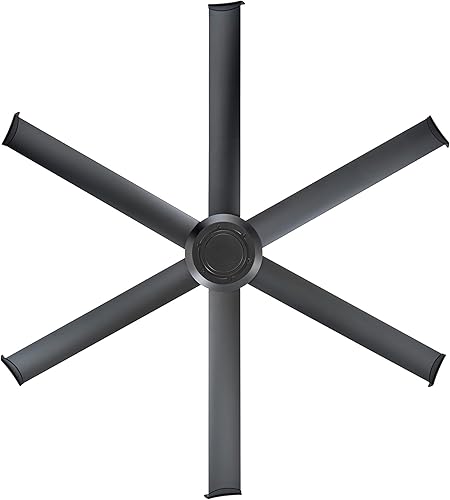 Miniatura 3 de Big Ass Fans Ventilador de techo Mammoth de 72" para exteriores con luz LED – Acabado negro – Ventilador de techo inteligente con Wi-Fi, control