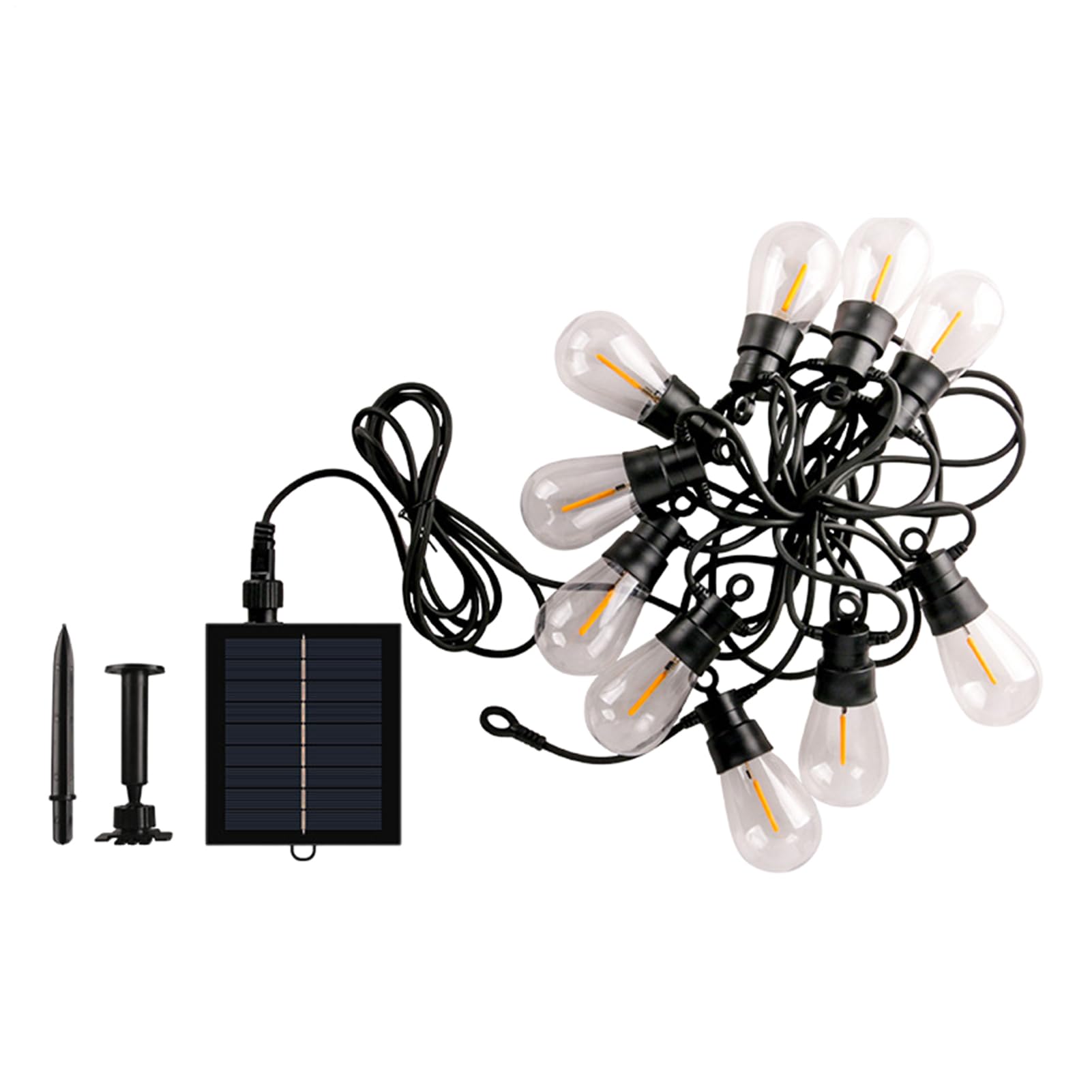 Solar-Lichterkette mit 8 Modi, romantische Atmosphäre, warme Dekoration, Dekoration | Lichterkette Außen Wasserdicht für Terrasse, Garten, Terrasse, Party, Hochzeit, Weihnachten, Party