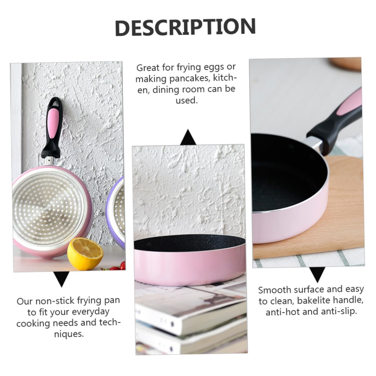 Aluminiumlegierung Antihaftpfanne Rosa 16cm für Eier und Pfannkuchen