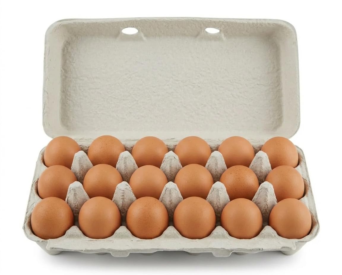 Paper Pulp Egg Cartons For 18 Eggs or Use for Crafting, Parts Storage, Easter (6)