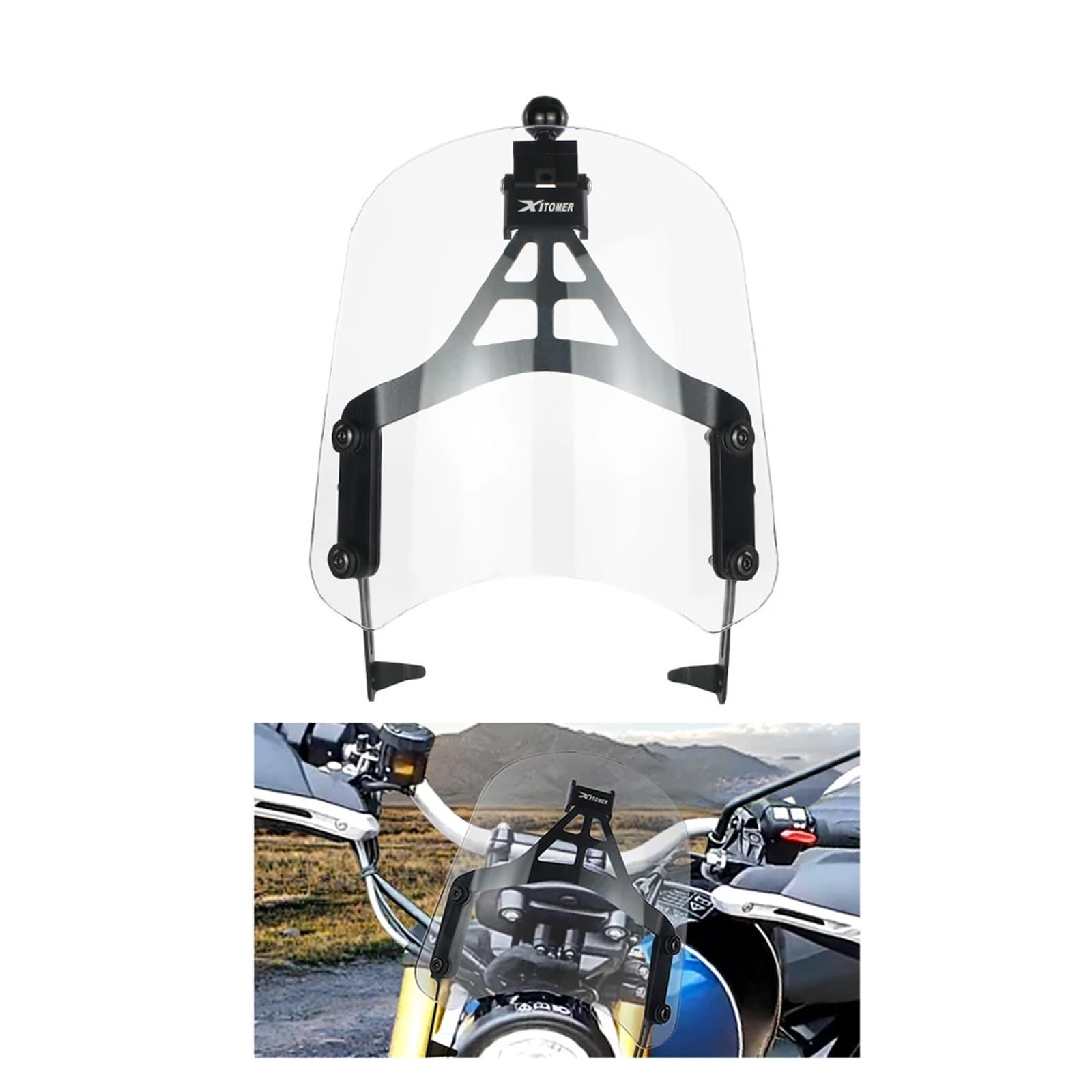 Supporto per parabrezza per motocicletta per Triumph per Bonneville Scrambler 1200 XE XC BE Speed ​​400 Protezione per parabrezza Scrambler 400X paravento Anteriore deflettori