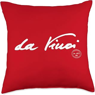 Da Vinci Signature Logo Minimalist Throw Pillow