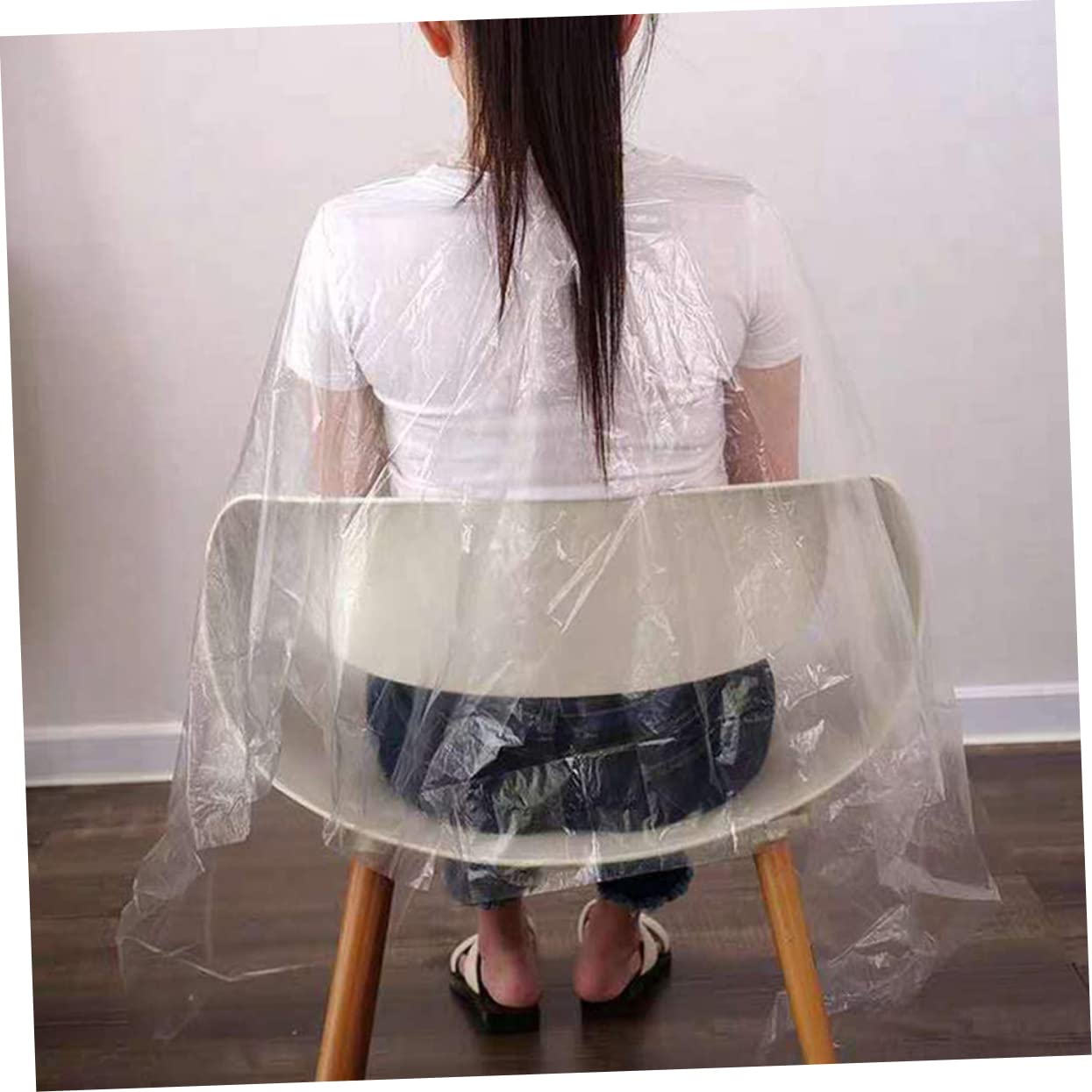 ABOOFAN 100pezzi Usa e Getta Per Tagliare i Capelli Grembiule Protettivo Per Tintura Copertura Per Vestiti Adatto Per Parrucchieri e Barbieri Casa Salone
