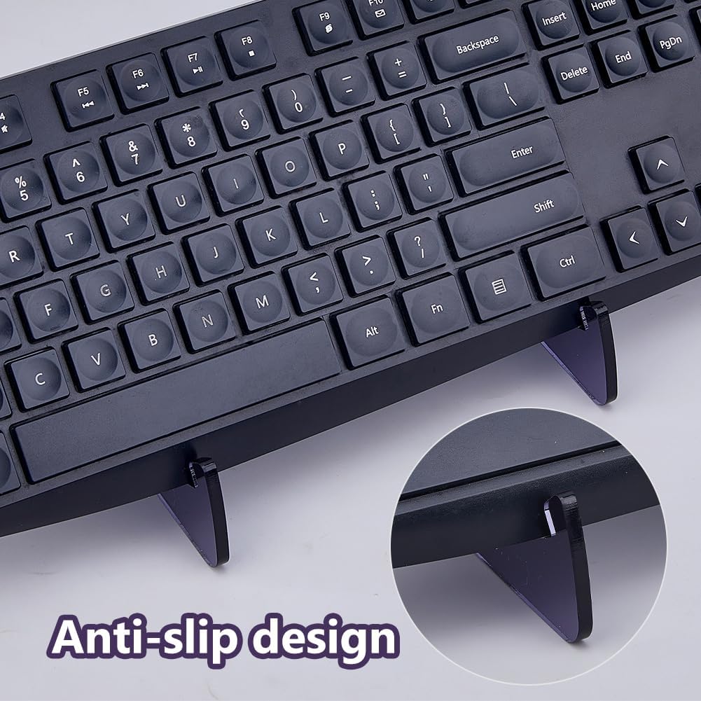 DICOSMETIC 1-Tier Acrylic Keyboard Display Stands Black Mechanical Keyboard Holder 16.4x13.4x8.5cm Keyboards Storage Stand for Computer Tablet, Holds up to 1 Keyboards