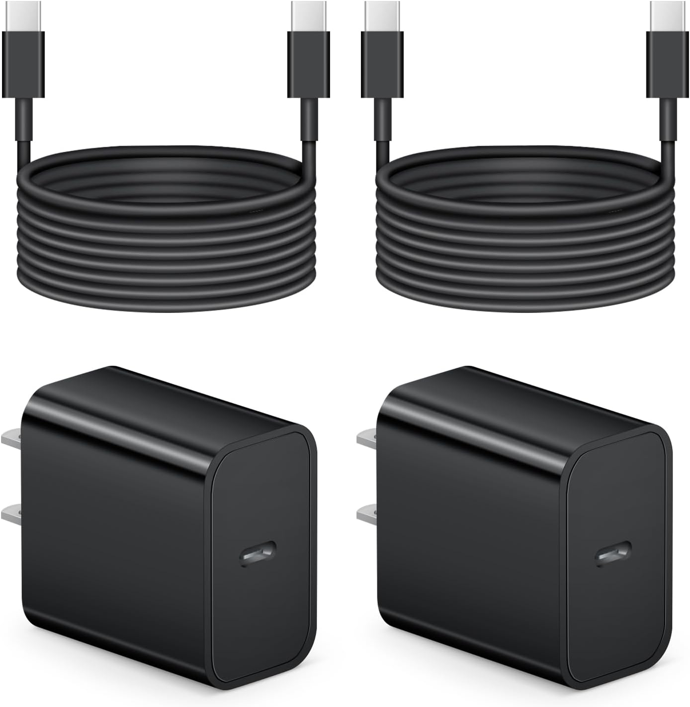iPhone 17 16 15 Charger Fast Charging - 3 Pack 20W USB C Charger Block with 10FT Type C Cable Compatible with iPhone 17/17 Pro/17 Pro Max/Air/16/16e/15, iPad Pro, Air M3/M2/5/4, 11th/10th（White）