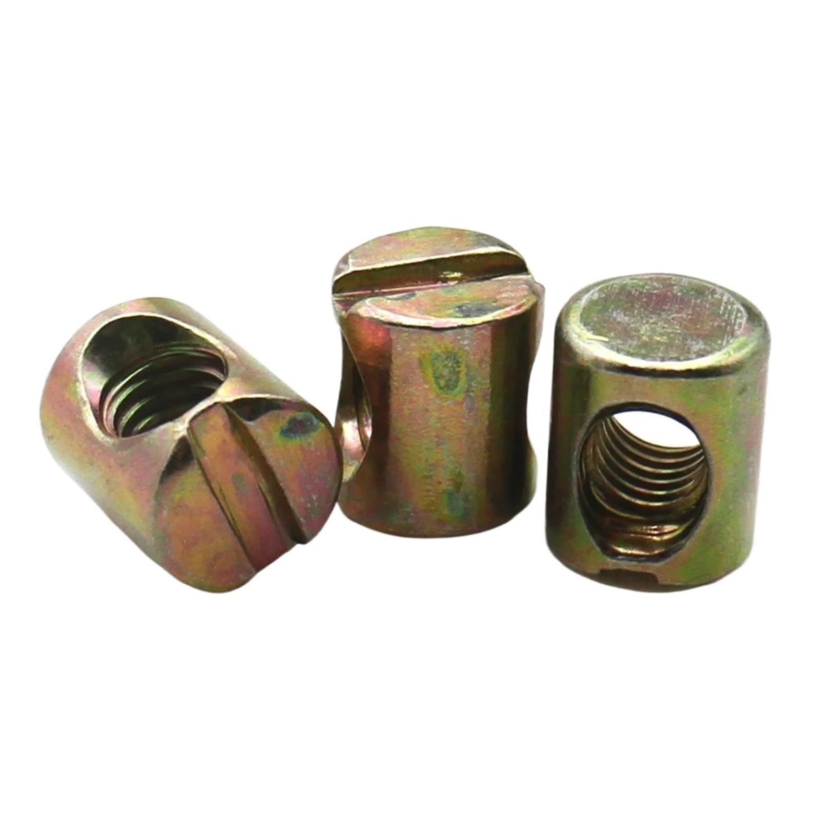 Nakrętki cylindryczne do mebli, M6 M8 Nakrętki gwintowane z łbem młotkowym Złącze meblowe Ocynkowane 10 szt(M6X20mm (10PCS))