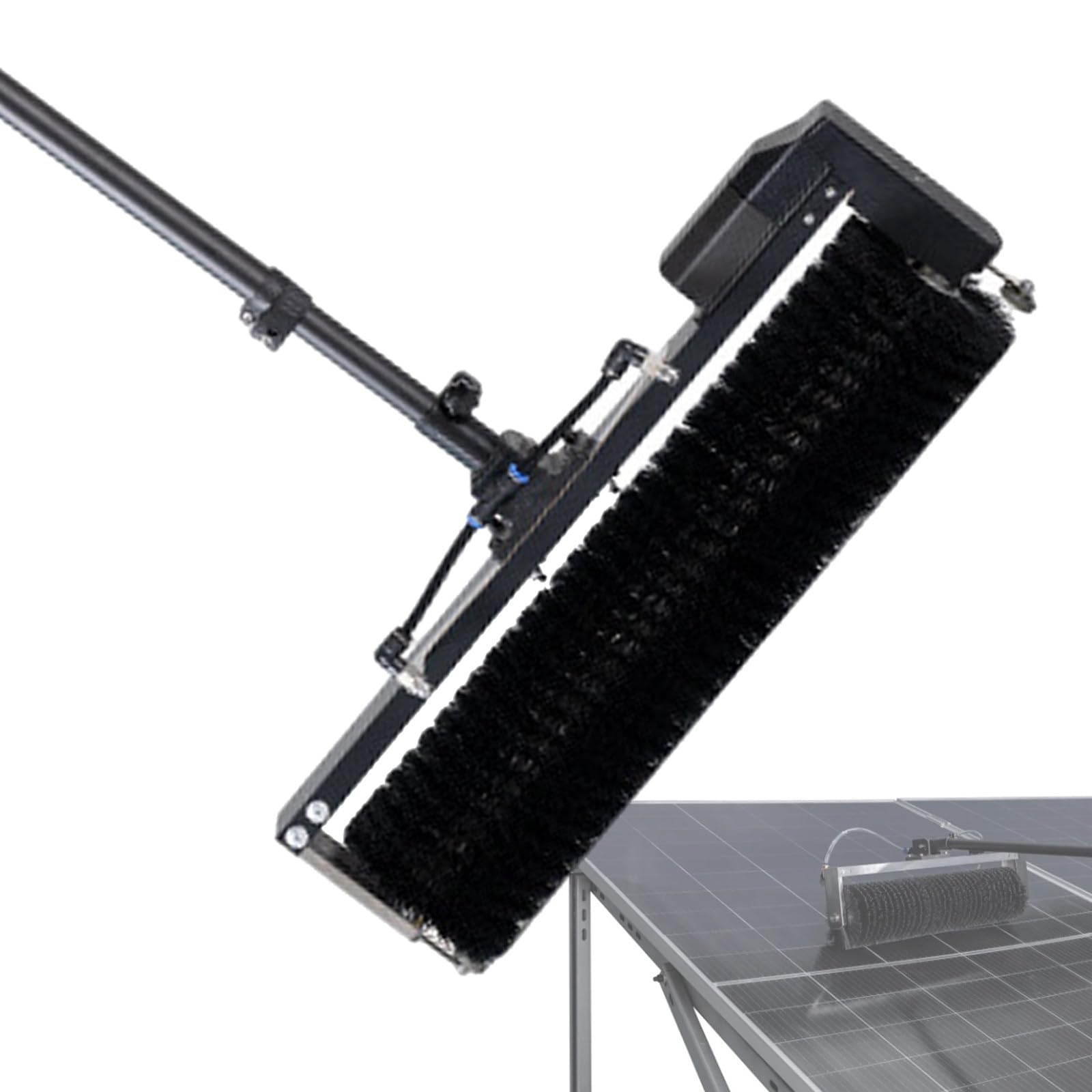 AYCDL Telescopic Solar Cleaning Roller Brush Electric 3.5/5.5/7.5 m, Adjustable Length Handheld PV Panel Water Fed Pole Kit,with 600 mm Brush Head,7.5/24.6ft,3.5m/11.4ft