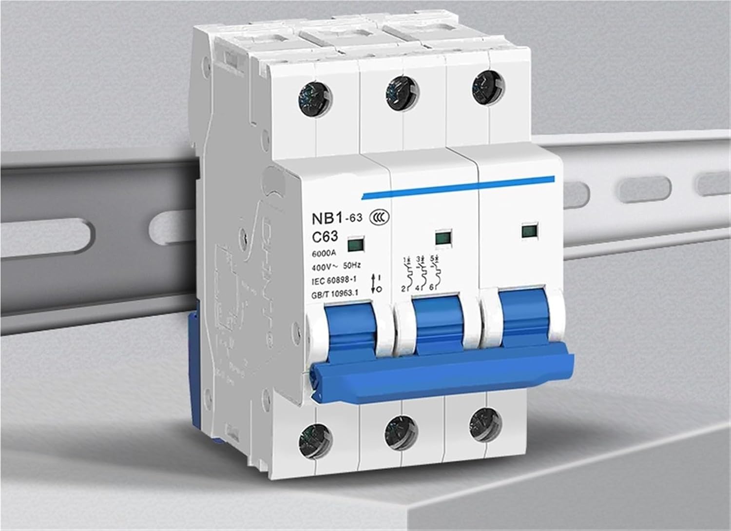 Miniature Circuit Breaker NB1-63 2P C1A 2A 3A 4A 6A AC400V/DC220V Type C 1Pcs(1P,40A)
