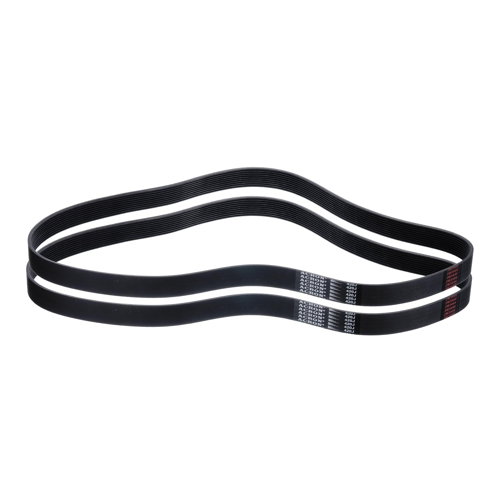 uxcell 2pcs 420J10 PJ V-Ribbed Belt 10 Ribs 42" Length x 0.92" Width x 0.14" Height, EPDM Rubber Poly V Belt, Multi Wedge Micro V Belt