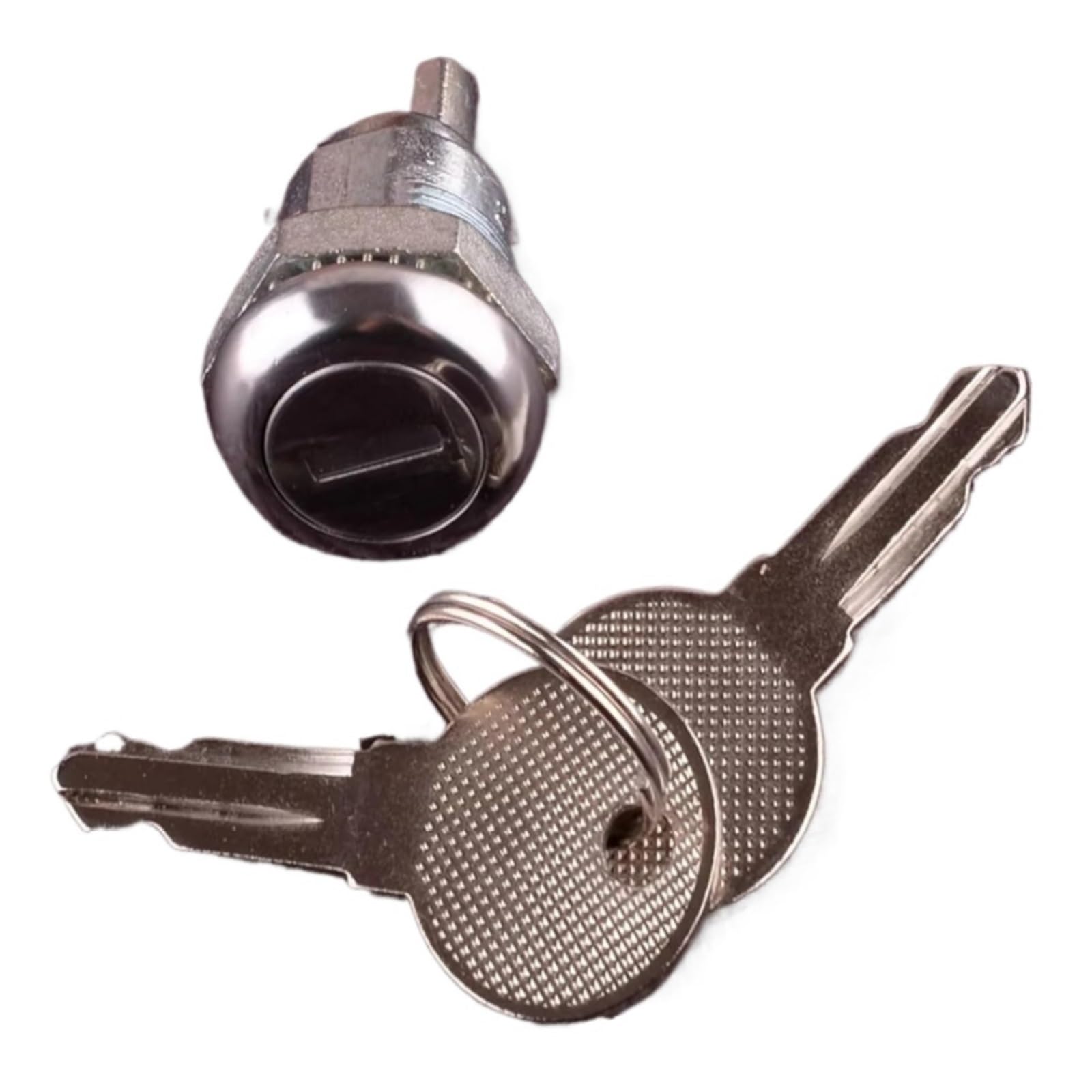 Cylindre de serrure de coffre de coffre avec clés, argent, for poignée en T pliante, boîte à outils, camion, remorque, camping-car, armoire électrique, actionneur de serrure de coffre de voiture