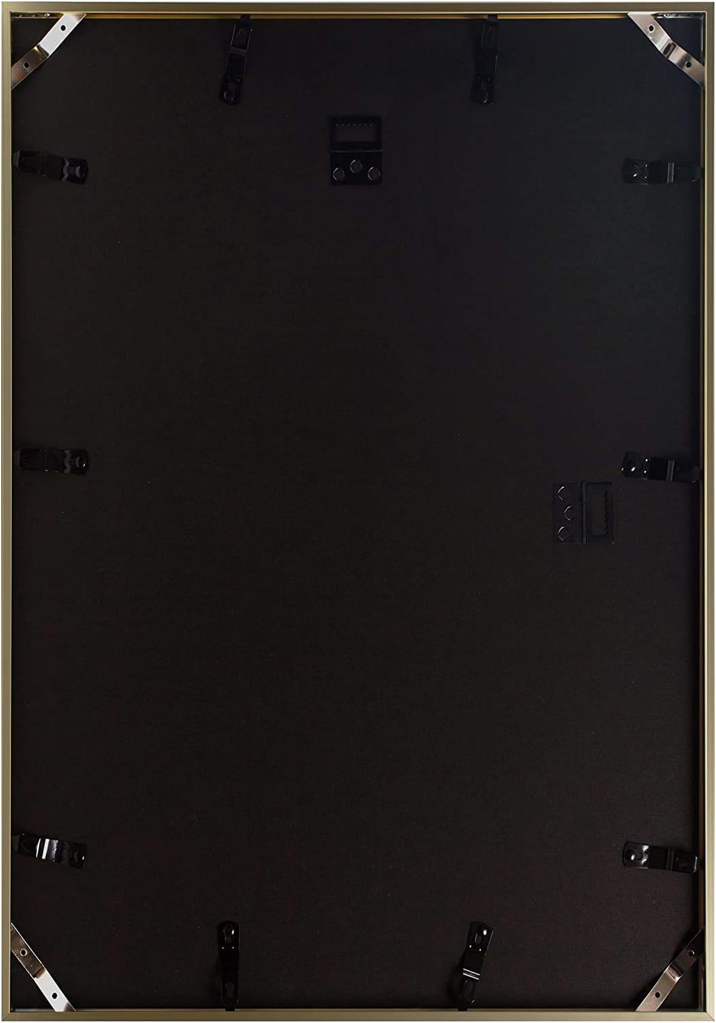 Frametory, 18x24 Metal Wall Mount Frame For Prints, Aluminum Picture Frame With Real Glass (Gold, Pack of 1) -