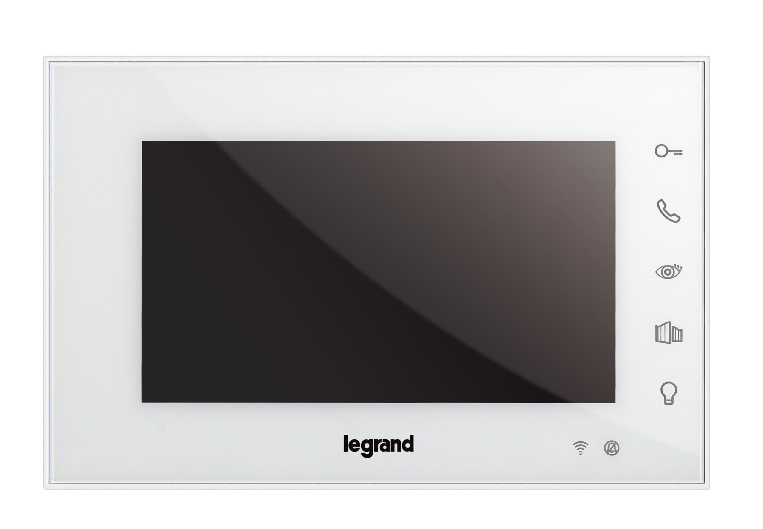 LEGRAND, Wifi 360915 - Kit de videoportero (conexión de 2 cables, monitor a color brillante de 7 pulgadas y cámara gran angular, conexión para smartphone, control p. App, 1/2 casa familiar, fuente de