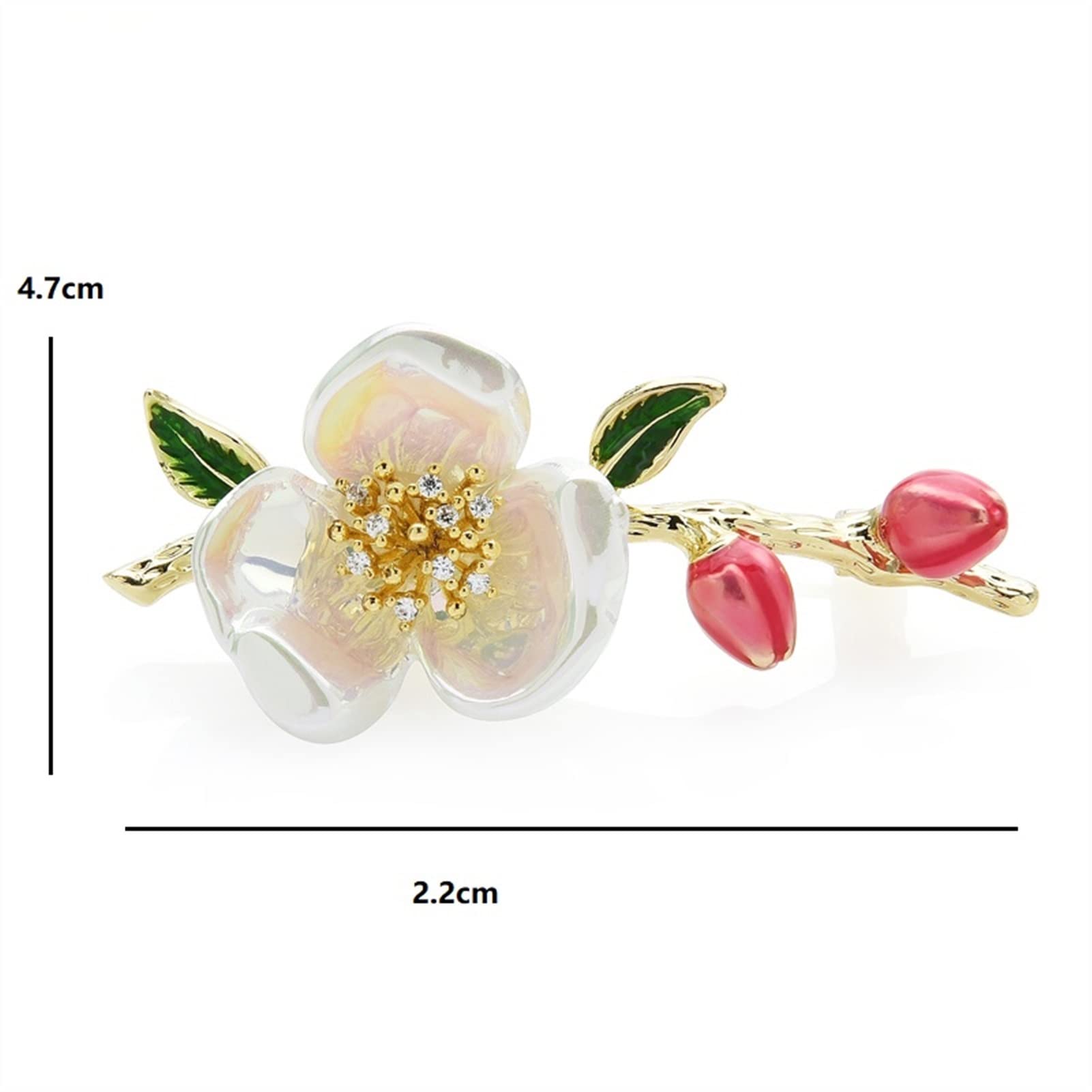 LNNSHX Broche para Mujer, alfileres, Accesorios de Moda para Mujer, Broche de Ciruela de Concha, Broche de Flores para Mujer, cárdigan, Chaqueta, Abrigo, Broche, broches de Moda