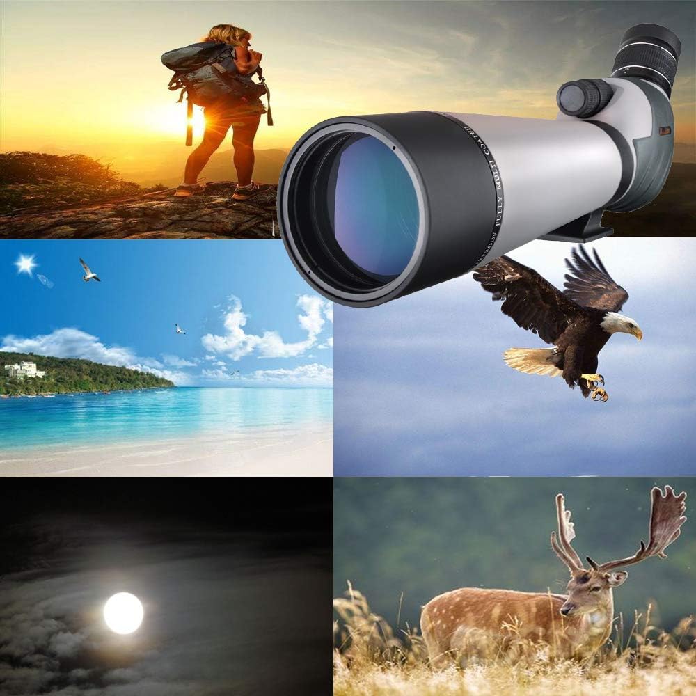 Flаѕh Dеаlѕ - 50% оƒƒ HD 20-60x80 Spotting Scope, Waterproof Dual Focusing Zoom BAK4 Fully Multi Coated 45 Degree Angled Eyepiece for Hunting Archery Shooting Targets Bird Watching with Smartphone Adapter