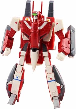 Toynami 10560 Robotech 1/100 Miriya VF-1J Super Veritech Collectible Play Figure, Red, 6"