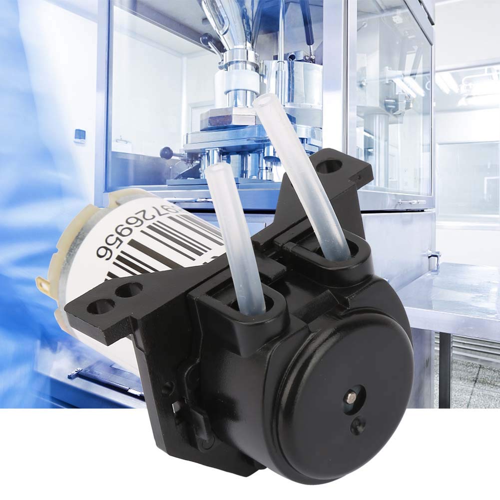 Micro Peristaltic Pump, 6V Miniature Silent Peristaltic Pump Titration Dc Self Priming Pump for Drinking Fountain, Juicer Aquarium, Fountain(Right angle)