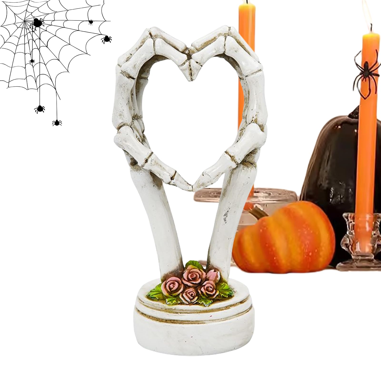 Ornement main en cœur d amour sculpture squelette idée cadeau originale