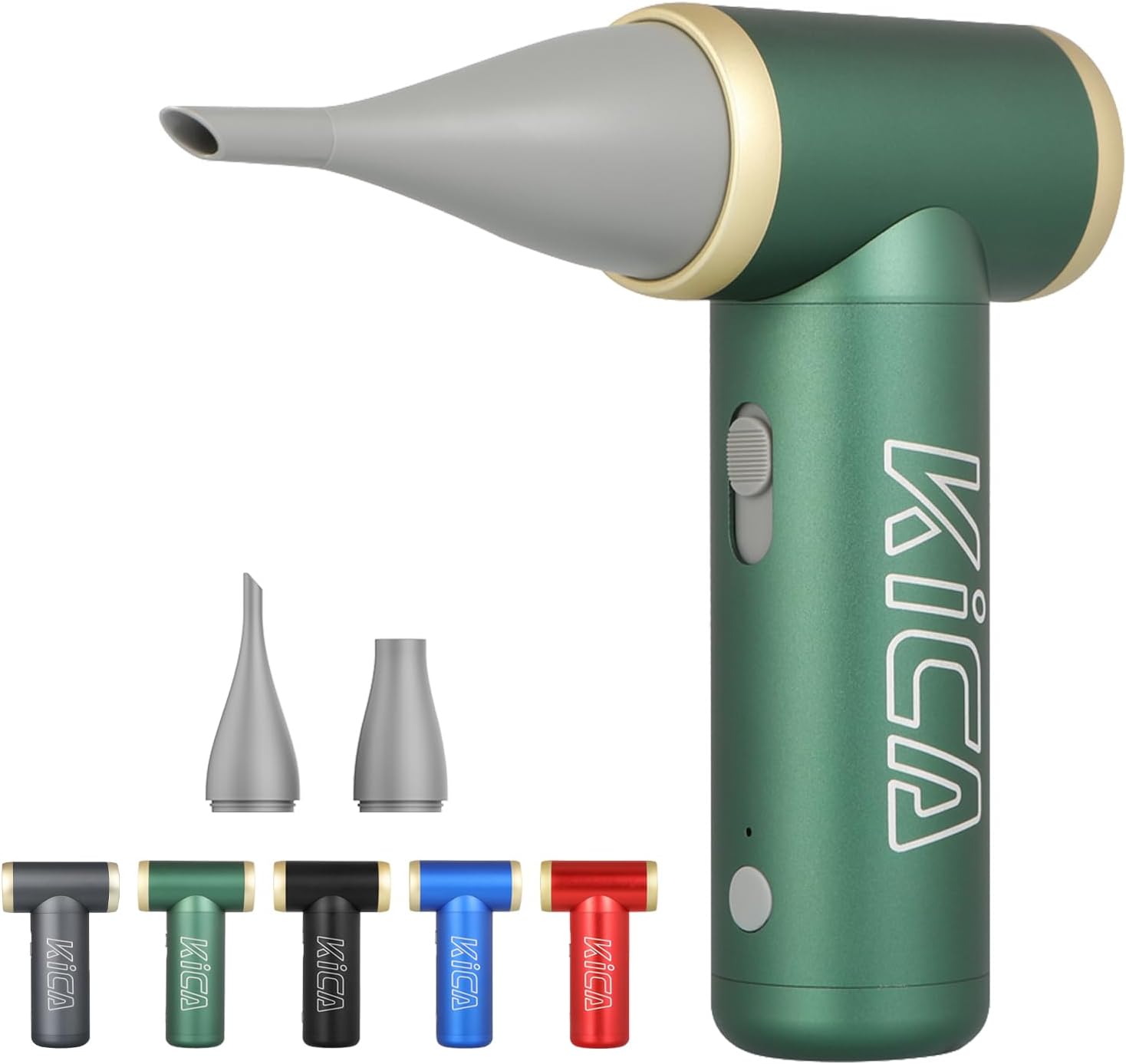 KiCA Jetfan 2.0 Electric Air Duster for Computer,Keyboard,House Cleaning,Airbed Inflation,Camera Lens,Rechargeable,Speed Control,Environmental Air Can Substitute Tool(Green-Jetfan 2.0)