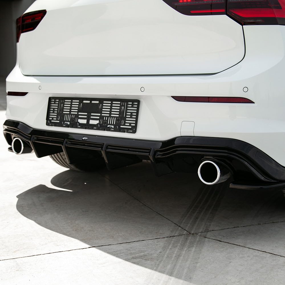 Oneway Diffusore Posteriore compatibile con Volkswagen Golf VIII HB GTI 2020- - Nero lucido