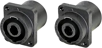 Panel Chassis Mount 2 Pin Speakon and 1/4 Inch Combo c