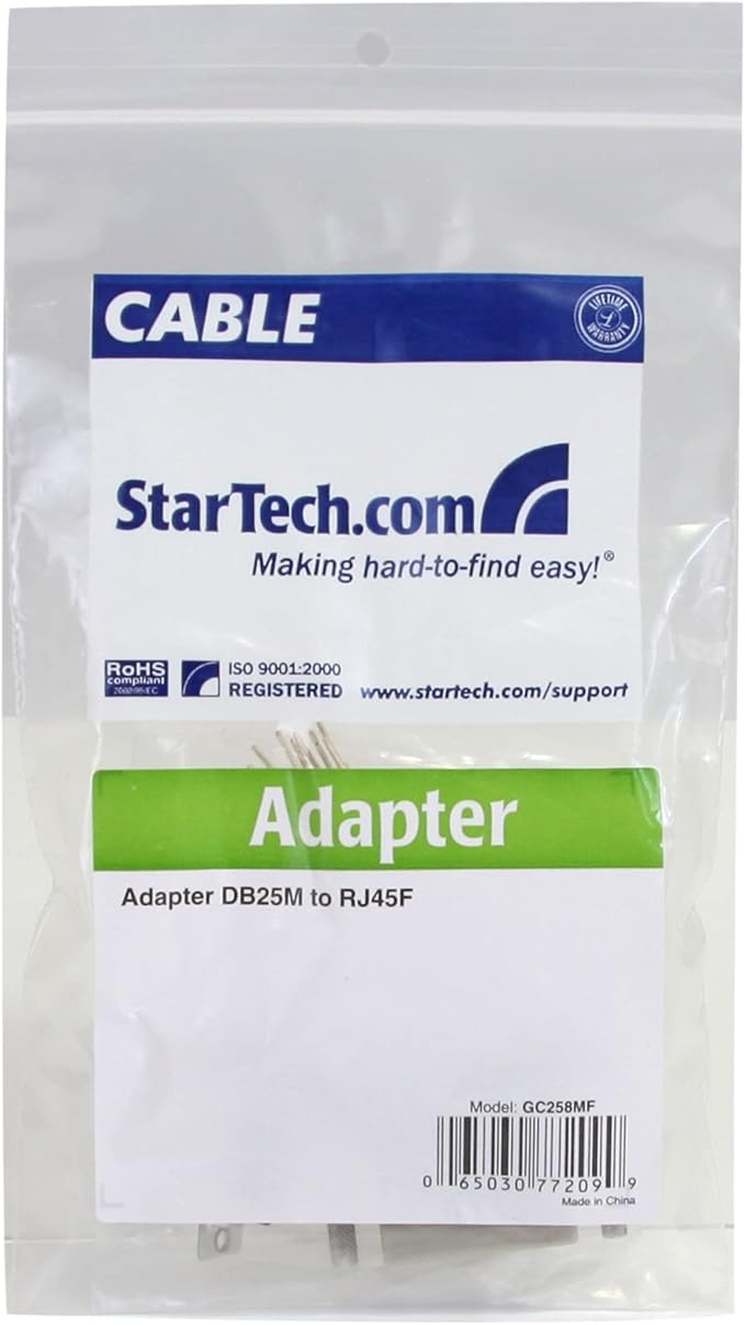 Adaptador StarTech.com DB25 a RJ45 M/H - GC258MF miniatura 2