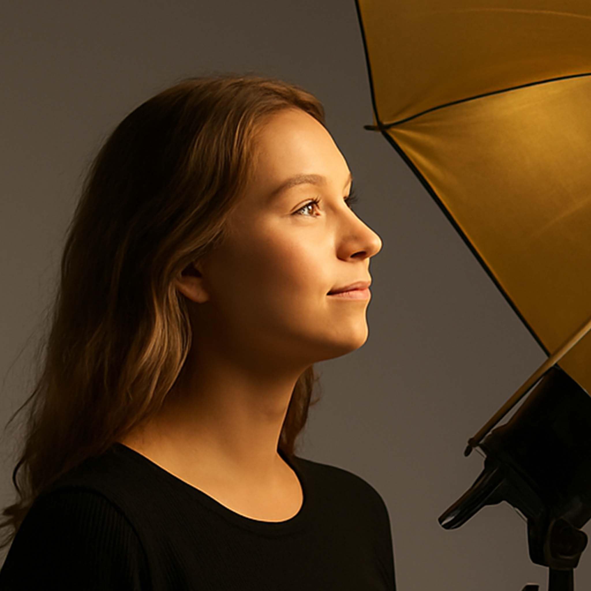 Parapluie réfléchissant walimex doré, 84 cm