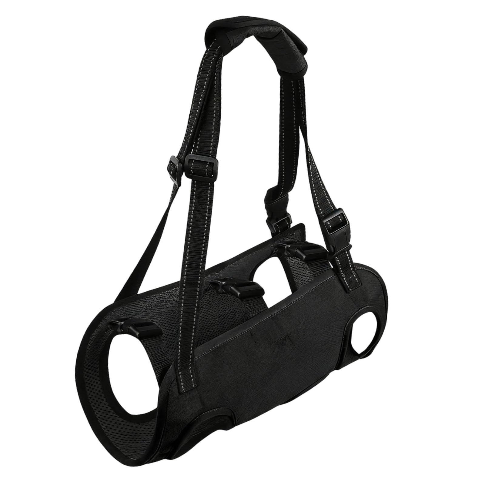 Pettorina per cani XL, supporto completo per il corpo, supporto per cani per zampe posteriori ferite, anziane o deboli, cinghie regolabili, colore nero