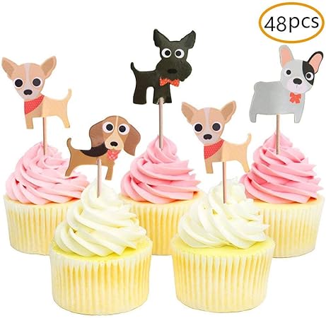 Amazon Jevenis ドッグケーキデコレーション 子供の誕生日ケーキの装飾 漫画の誕生日ケーキの装飾 かわいい誕生日ケーキの装飾 パーティーグッズ おもちゃ