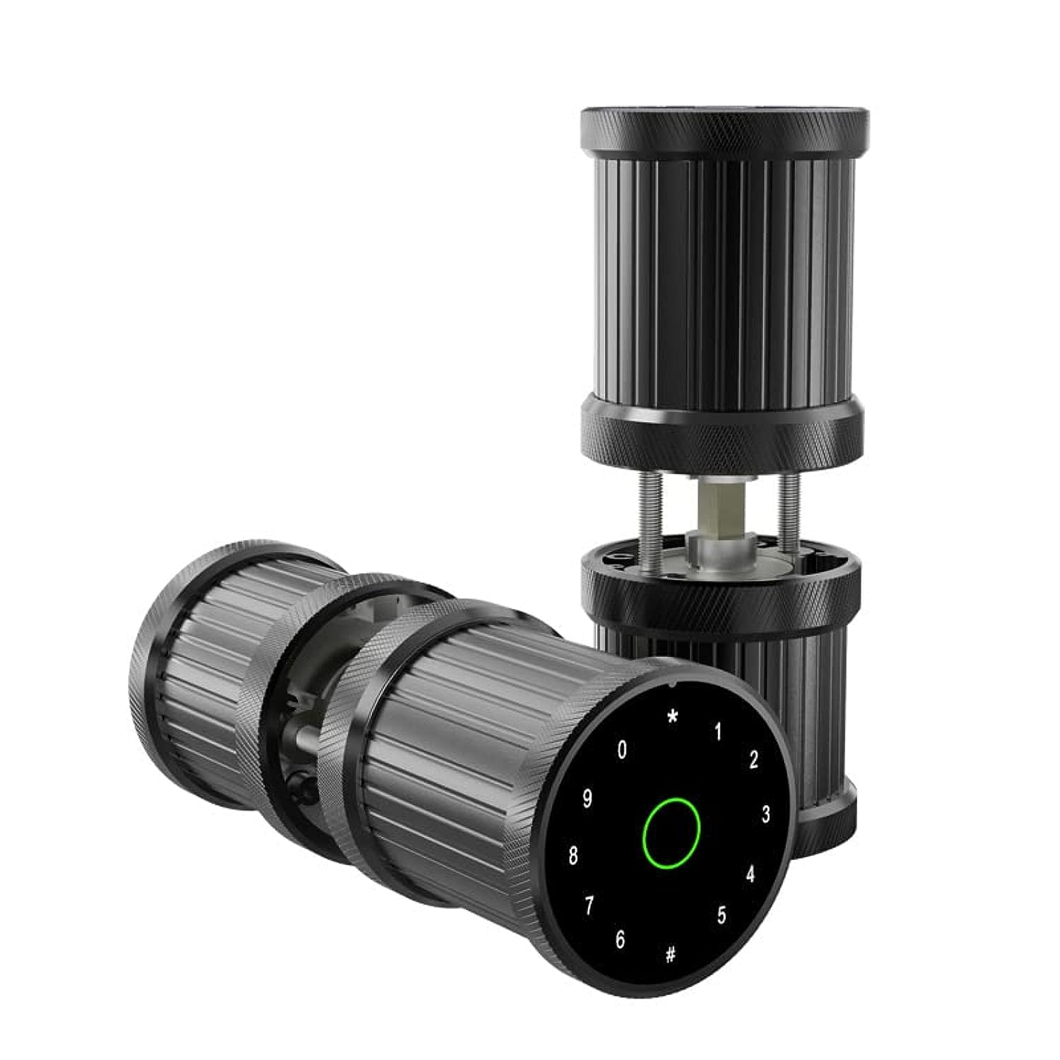 TDOOFingerprint Door Lock, Keyless Smart Door Lock Support Touchscreen Auto Lock, Anti-Peeking Password, Bluetooth Tuya App, Key, Cover the Spherical Lockhole Below 65cm,Support always-on mode