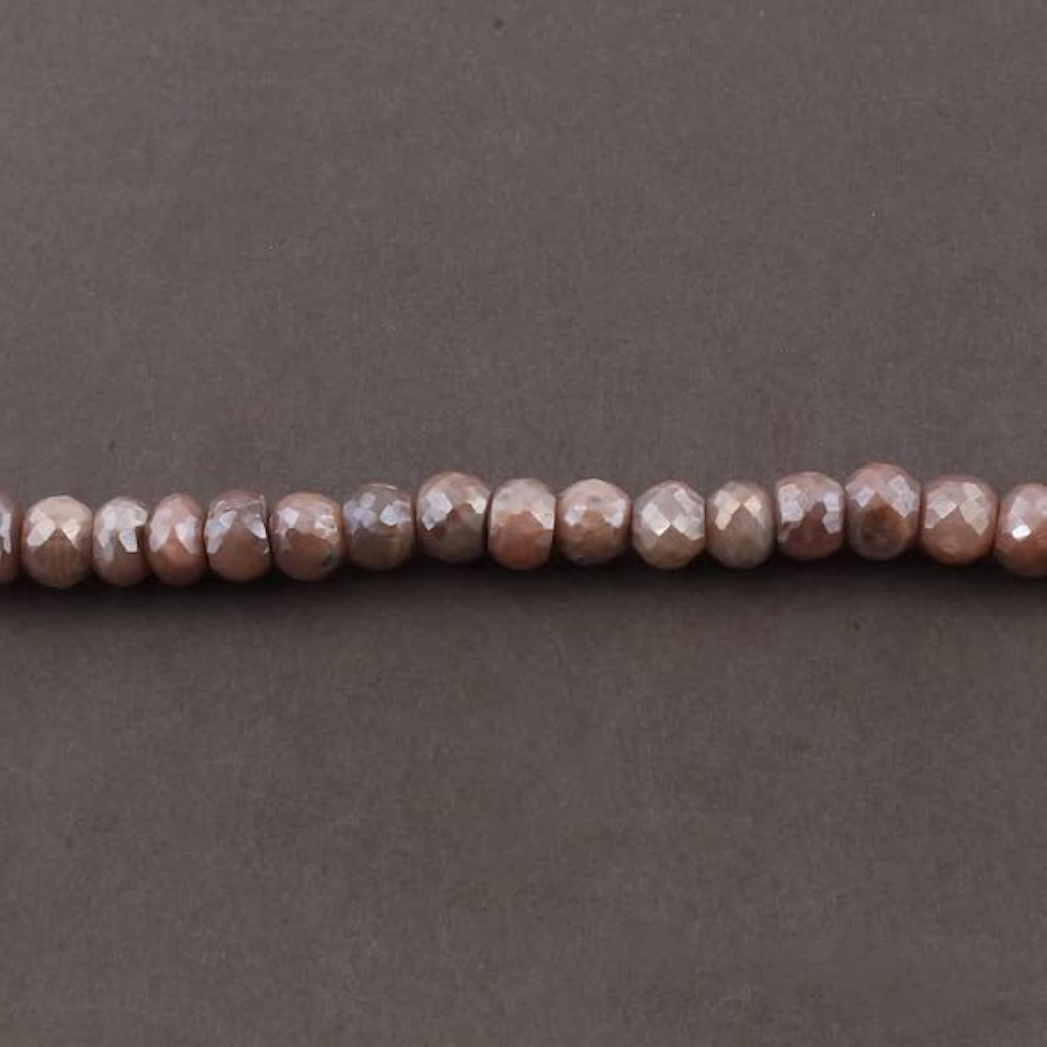 Multi Moonstone Silver Coated Rondelles LKBEADS perles facettées 9-10mm pour création bijoux SB4348