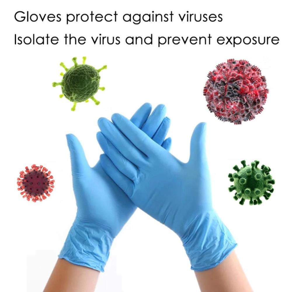 100 Piezas Guantes Desechables Guantes médicos de látex Sello Duradero y de Alta Elasticidad lavavajillas Cocina Trabajo Caucho jardín Universal para Mano Izquierda y Derecha, Blanco, S
