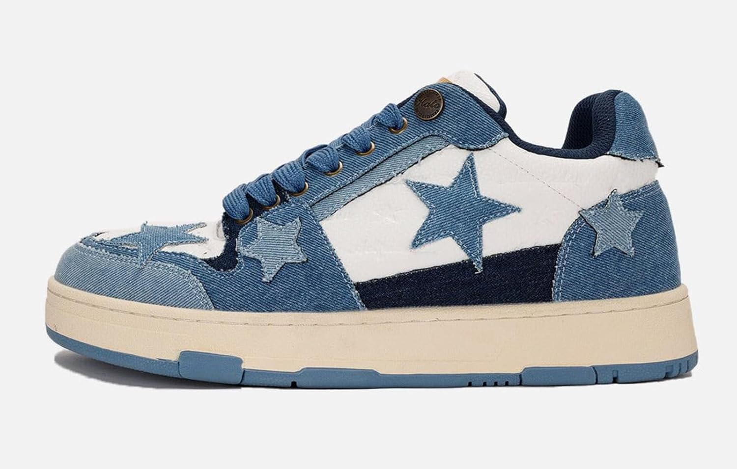 Aelfric Eden Sneakers Starry Climb Stars Casual All-Match Denim Skate Shoes Lace-up Sneaker - Image 3