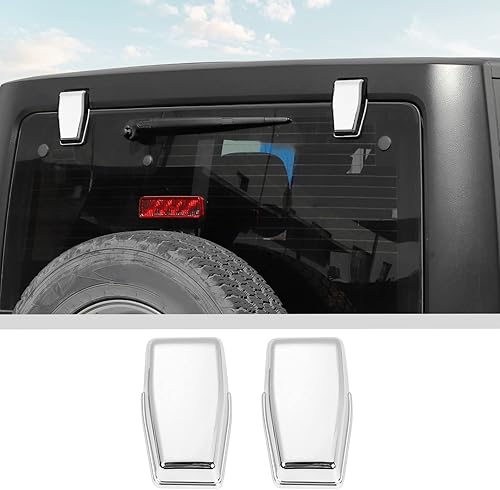 Vista 64 de Voodonala Cubierta de bisagra para puerta trasera derecha e izquierda para Jeep JL 2018-2025 Jeep Wrangler JL JLU Accesorios exteriores, negro