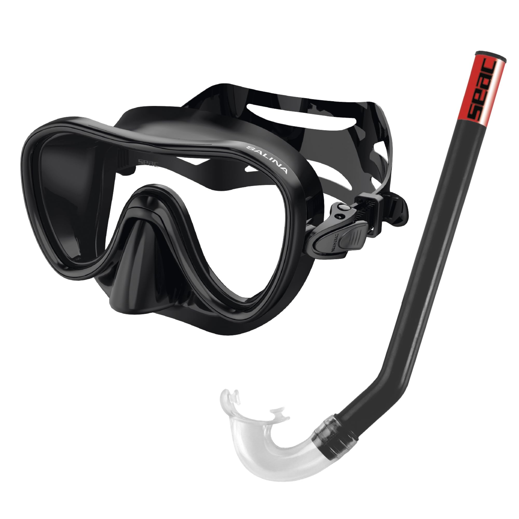 Seac Set Salina SLT, snorkeling mask and snorkel for adults, teenagers and children
