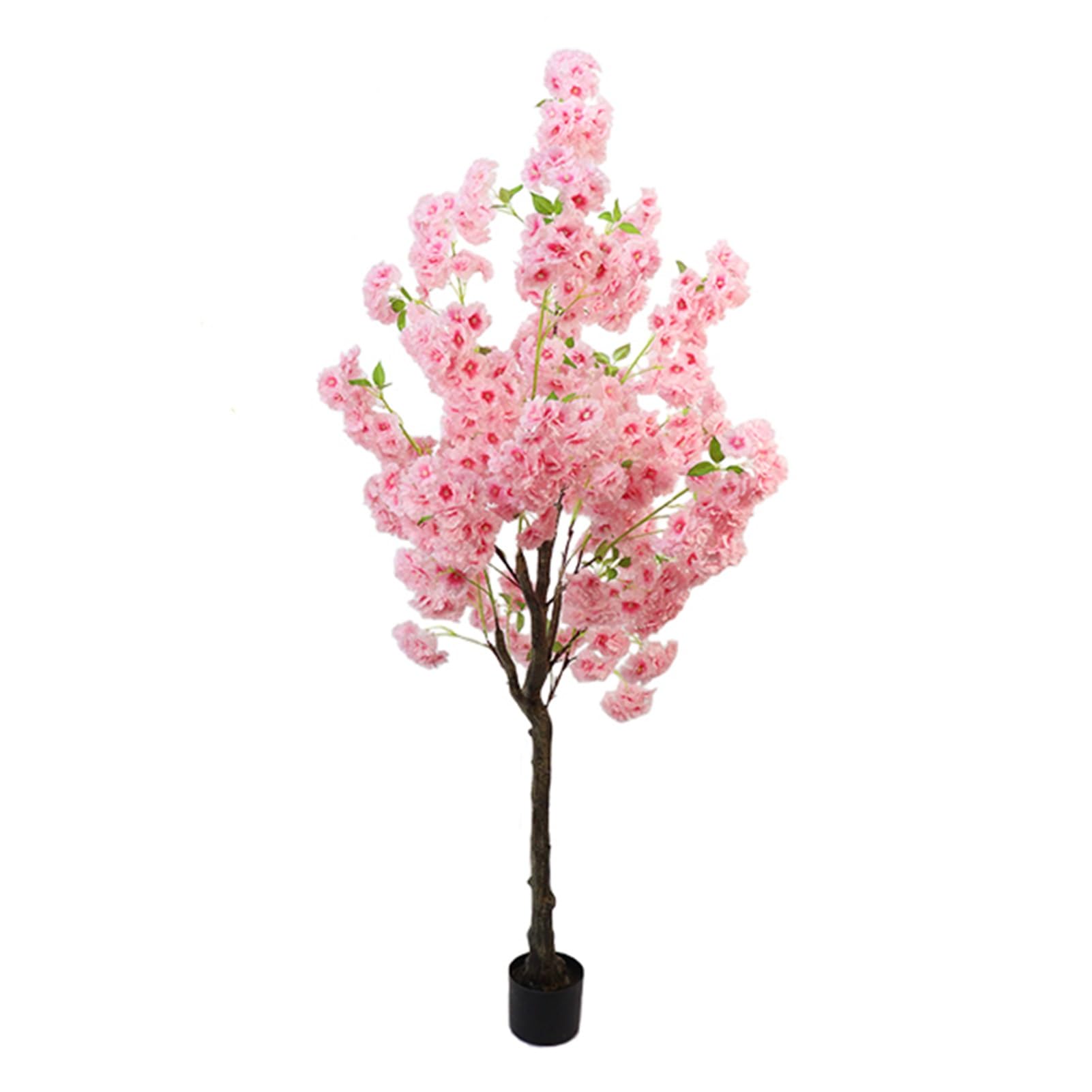 Pink Cherry Blossom Tree Artificial Tree, Fake Tree Realistic Pink Cherry Blossom Flowers, Artificial Trees for Bedroom/Office/Desk,One Color-180cm(70 7/8