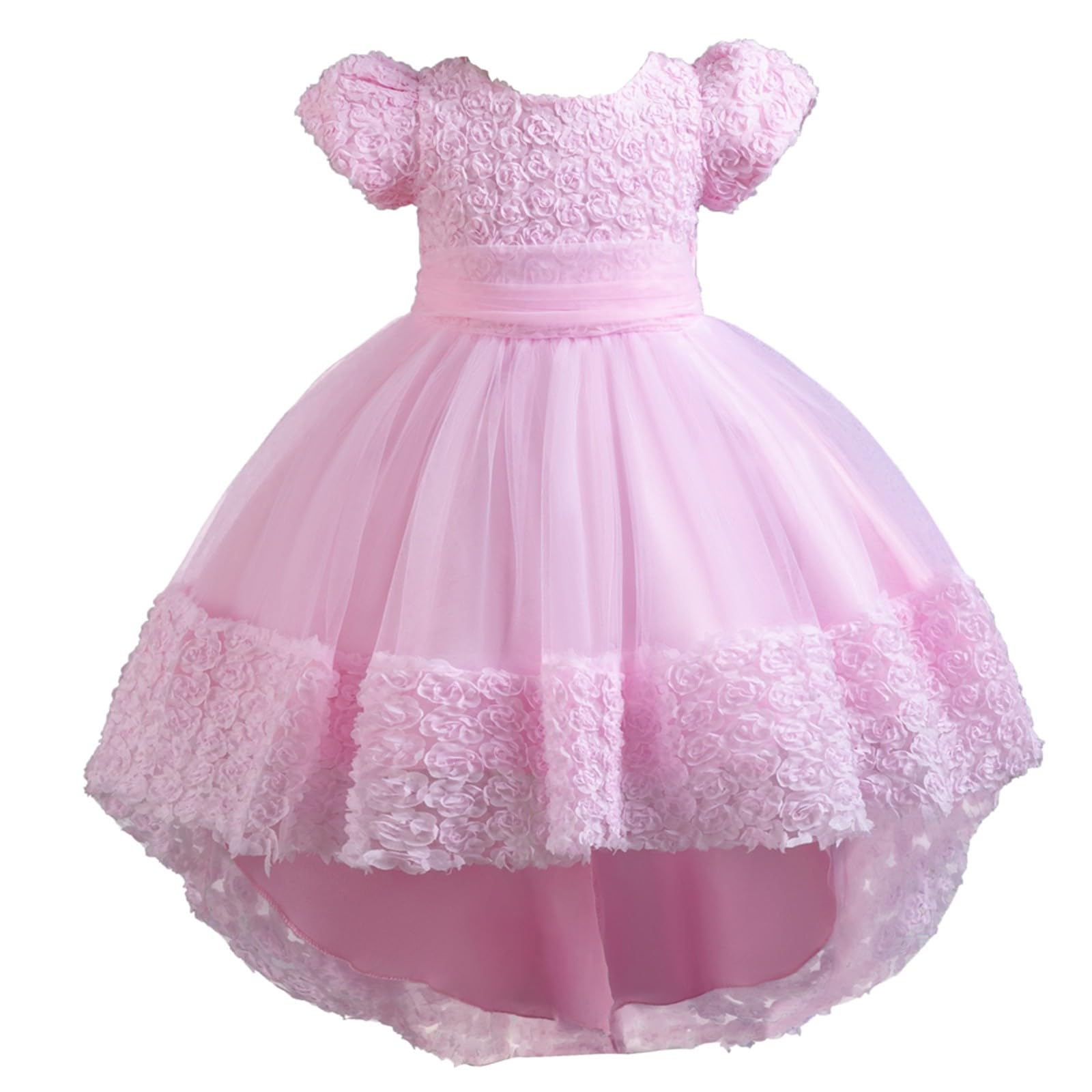 HLTYGWX Kleider für Mädchen, Rock, Mädchenkleider, Kleider für Blumenmädchen, Spitze, Hochzeit, Party, formelles langes Kleid